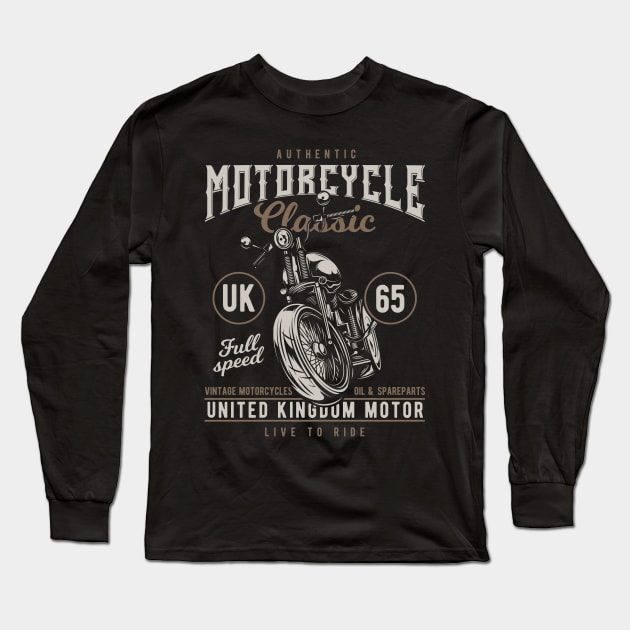 Motocycle classic Long Sleeve T-Shirt by Design by Nara